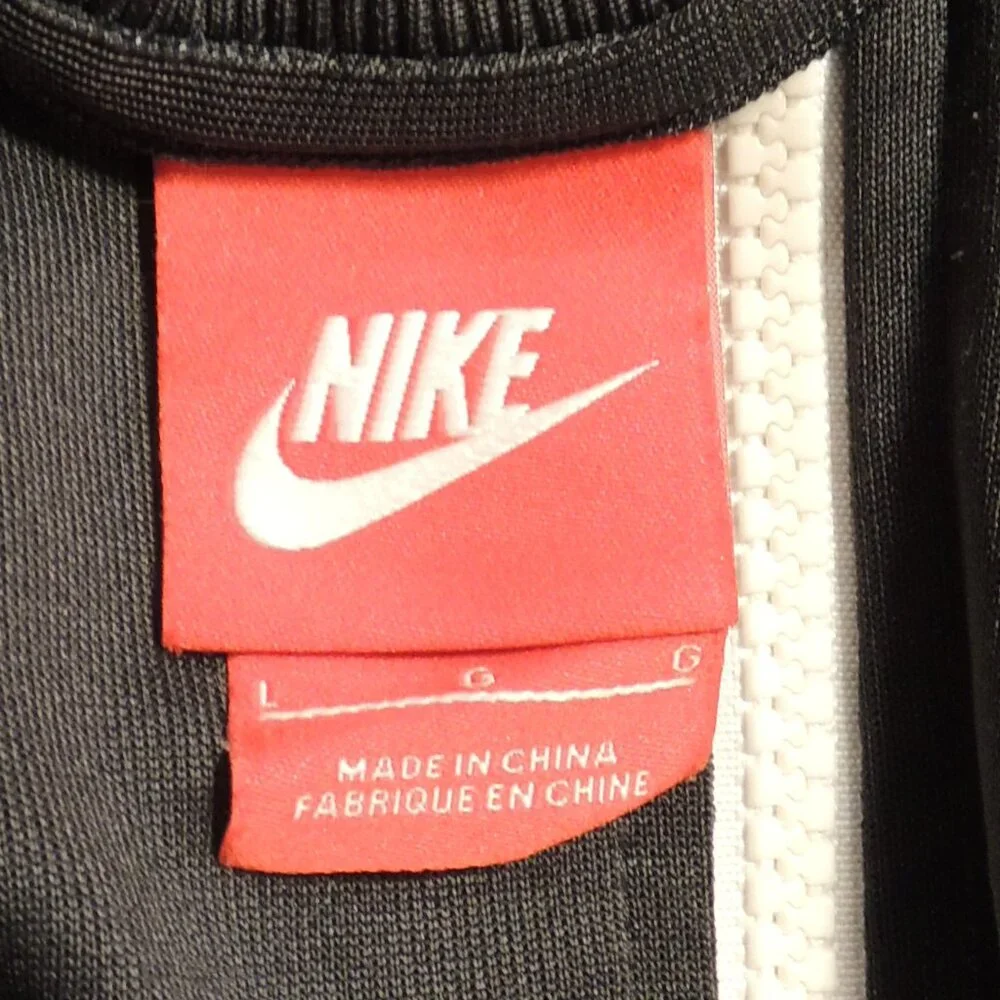 Nike Jacket Men Large Gray Yellow White Full Zip Pockets Athletic Fitness Jacket